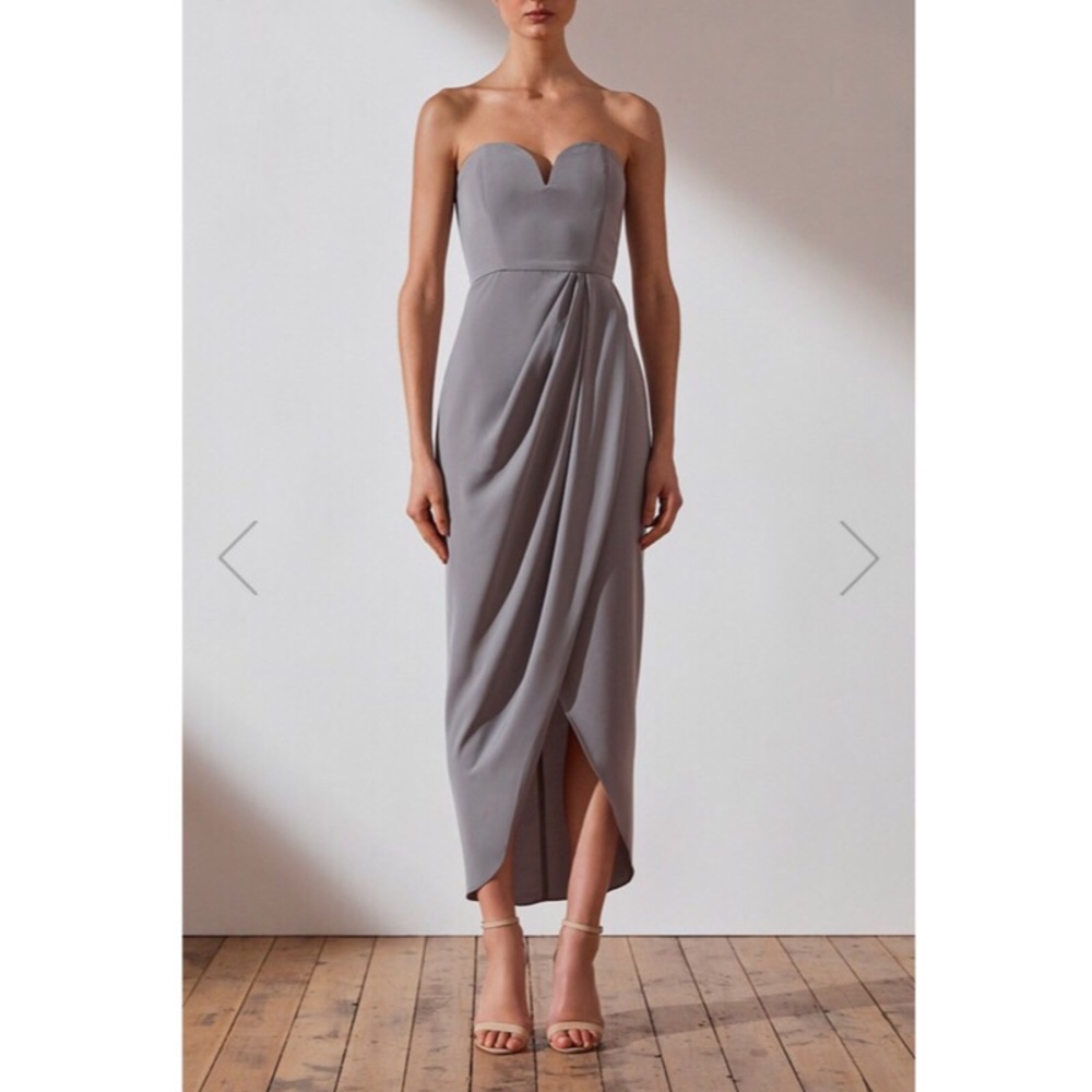 Grey Draped dress